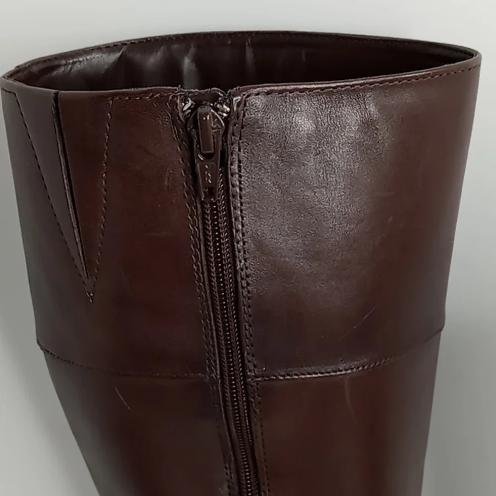 Lauren - Ralph Lauren Tall Leather Riding Boots - Maryann -Brown - 6B